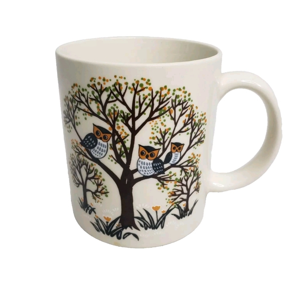Vintage Japan Owls 8oz Coffee Mug JGI Shaddy Mino China 
